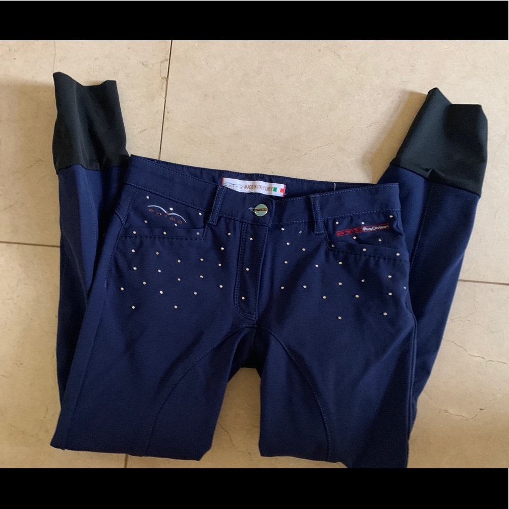 Blue bedazzled Animo breeches